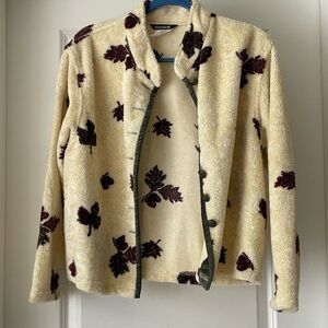 Vintage Nanuk Cream Leaf Pattern Jacket